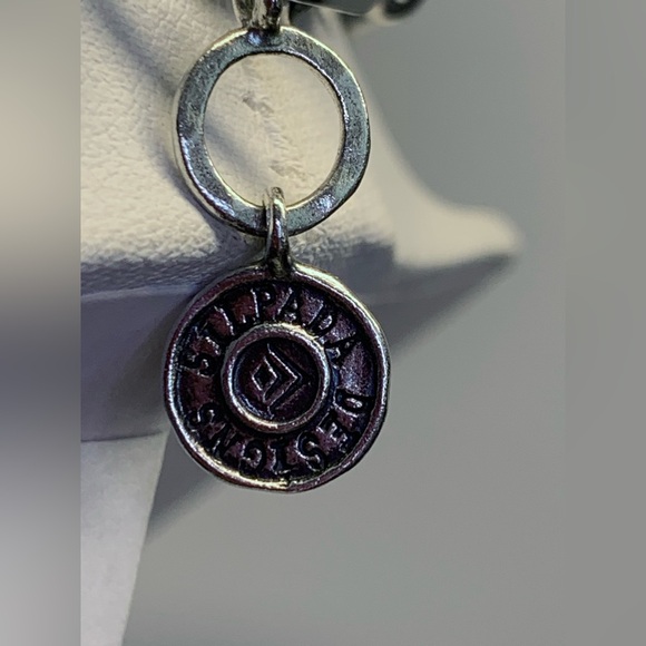 Silpada Vintage Sterling Silver Hammered Sliding Ball on Snake Chain Necklace - Picture 6 of 14